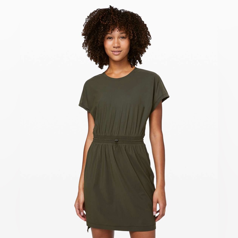 Lululemon Throw It On Dress Dark Olive‎ Size 4